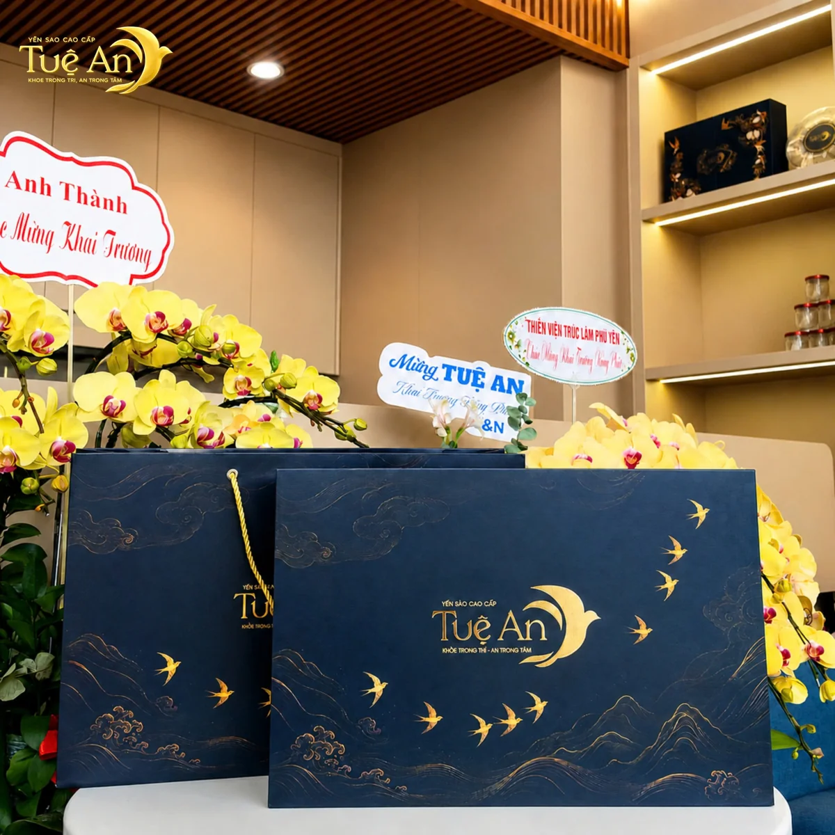 Hộp quà Tuệ An tại showroom