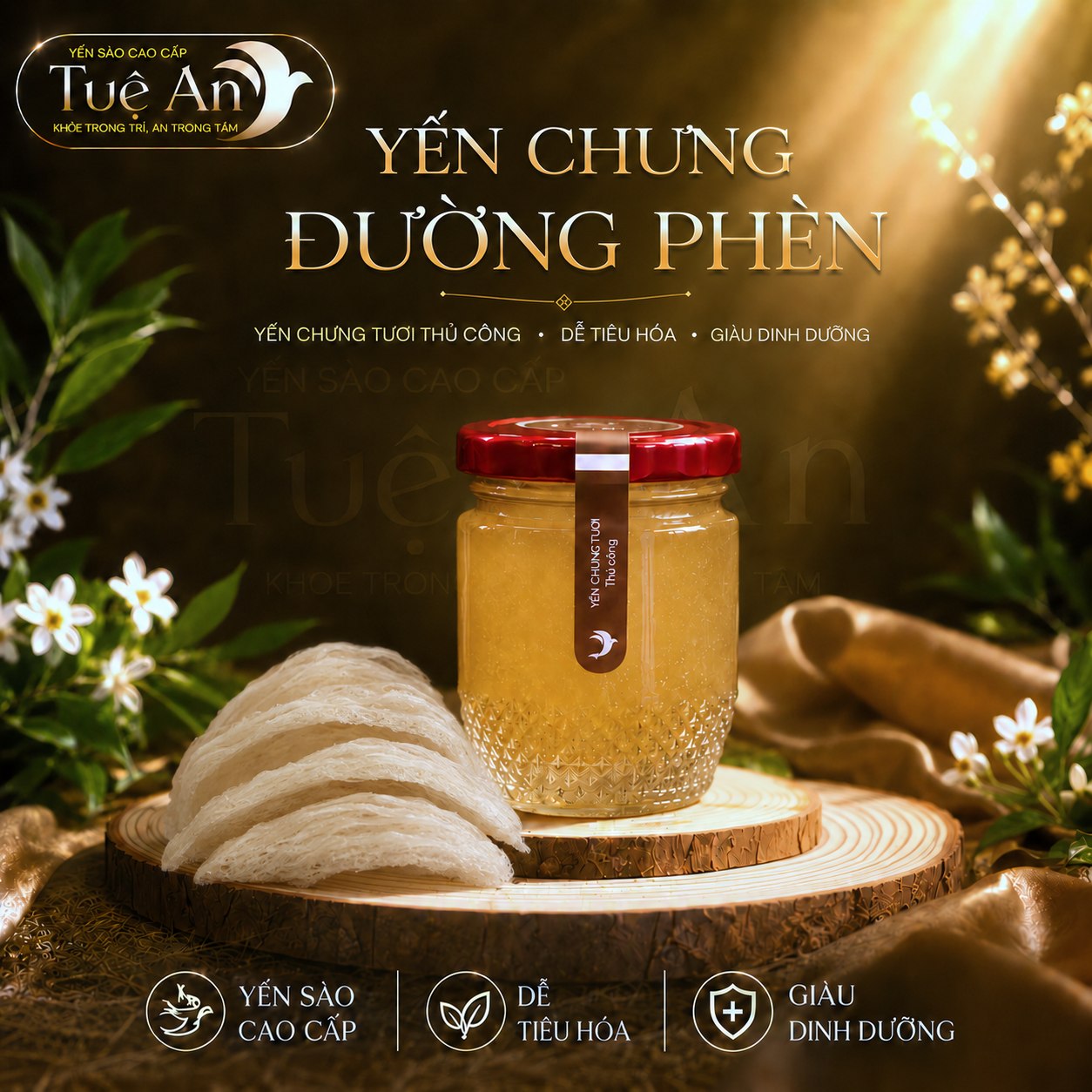 Yến chưng Đường phèn Tuệ An