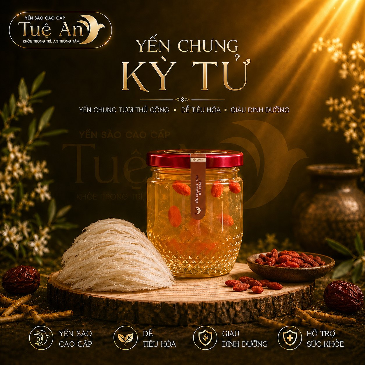 Yến chưng Kỷ tử Tuệ An