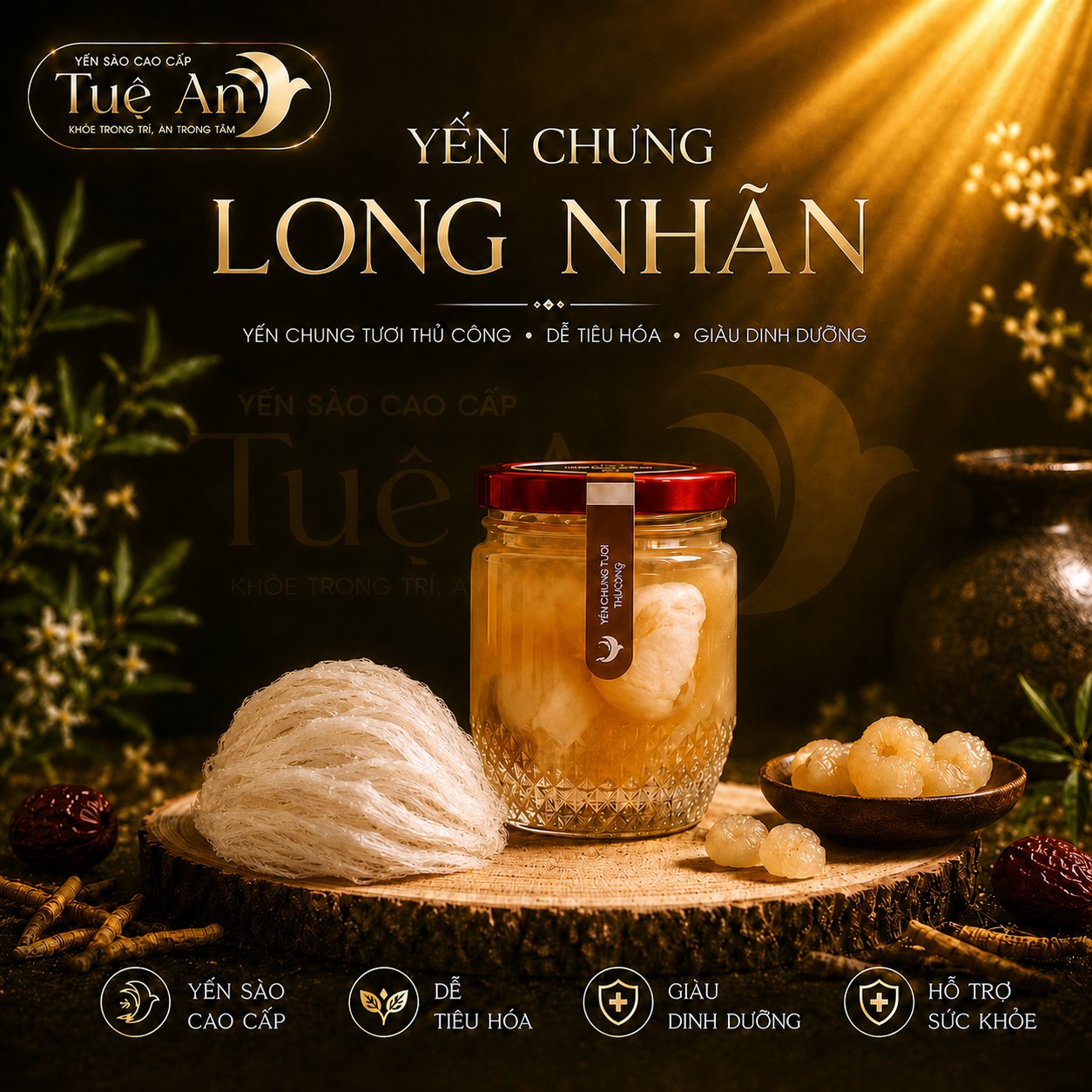 Yến chưng Long nhãn Tuệ An