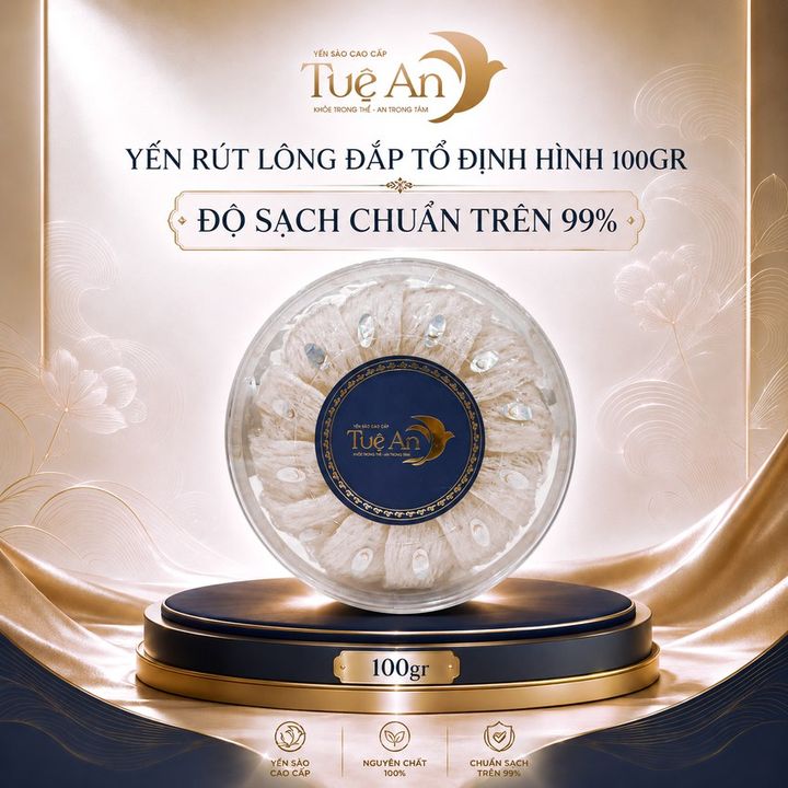 Yến rút lông đắp tổ định hình 100gr Tuệ An