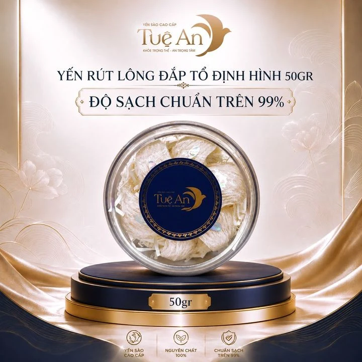 Yến rút lông đắp tổ định hình 50gr Tuệ An