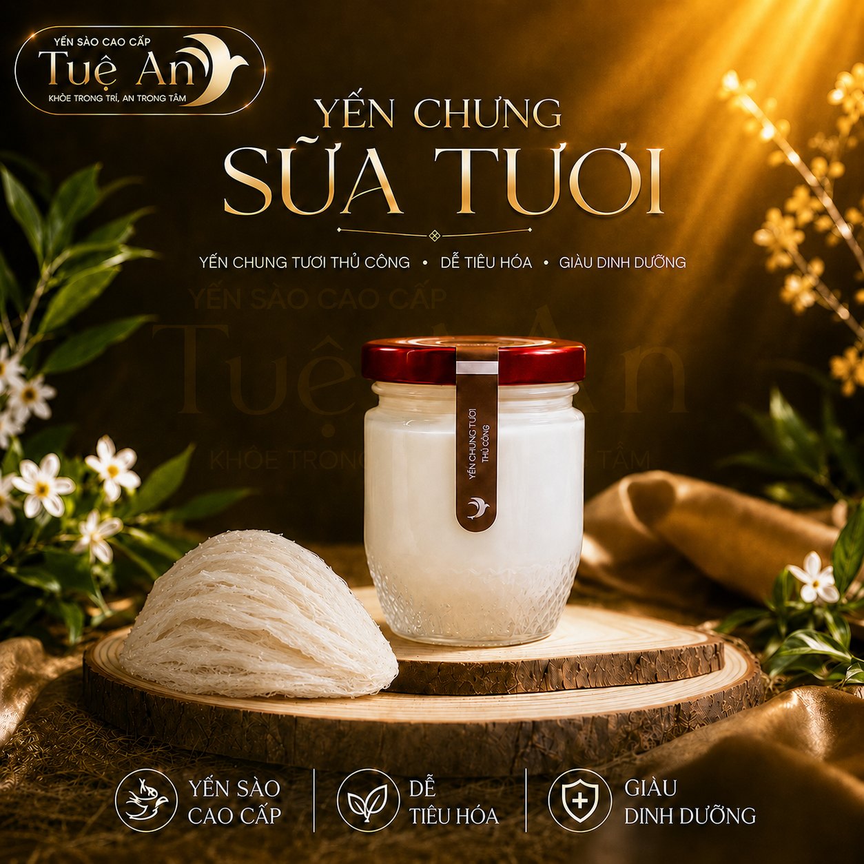 Yến chưng Sữa tươi Tuệ An