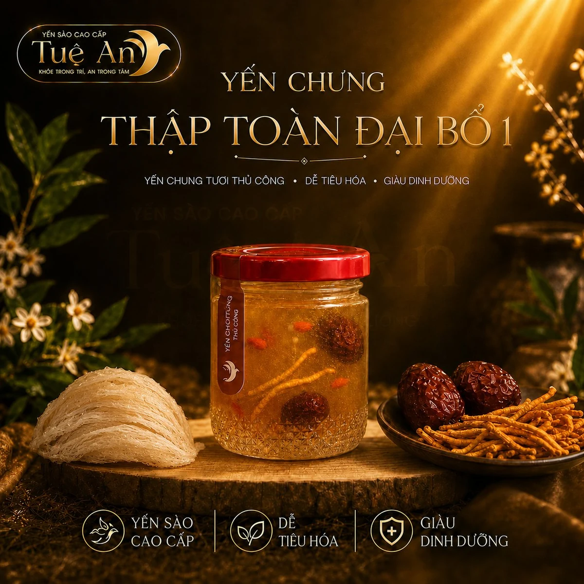 Yến chưng Thập Toàn Đại Bổ 1 Tuệ An