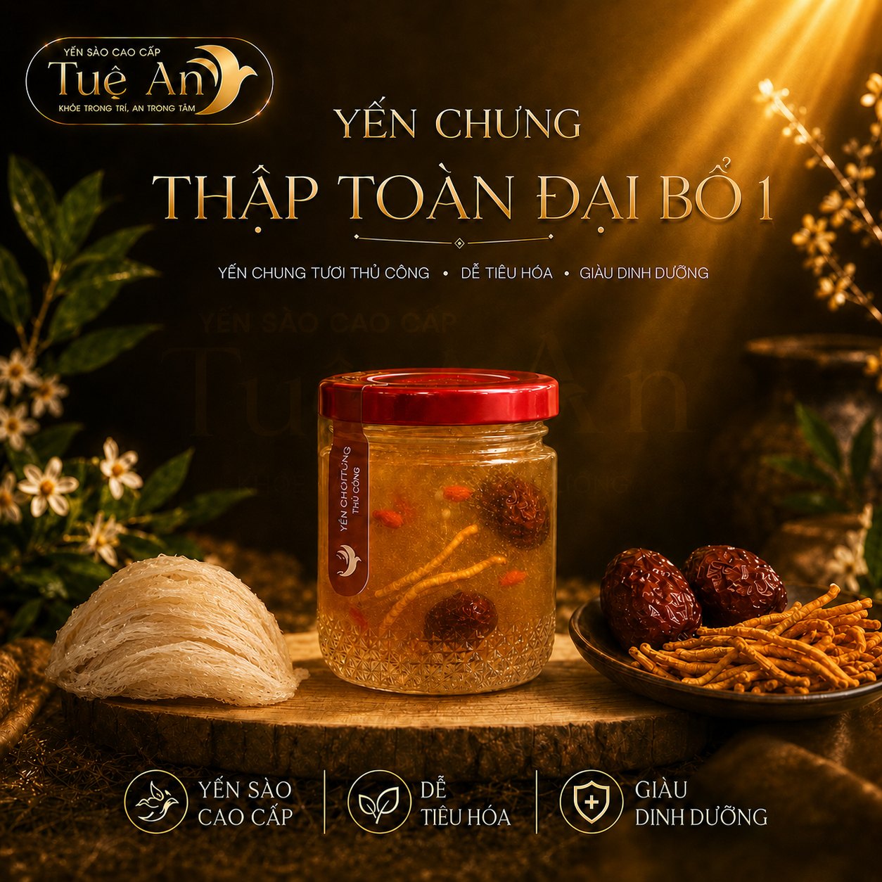 Yến chưng Thập Toàn Đại Bổ 1 Tuệ An