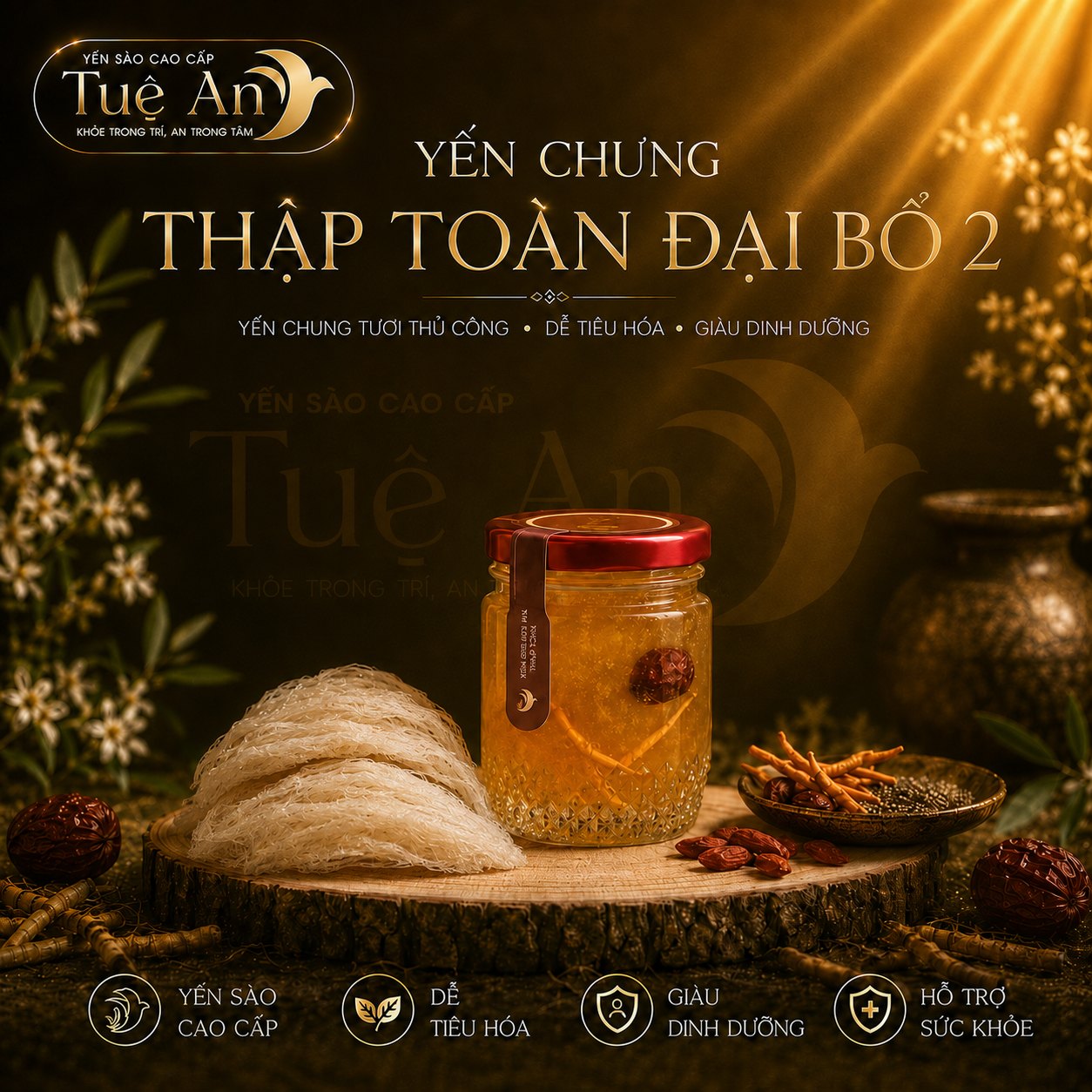 Yến chưng Thập Toàn Đại Bổ 2 Tuệ An